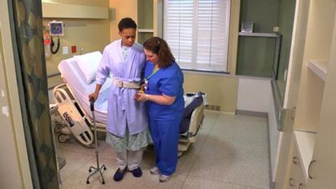 Assisting with ambulation using a gait belt